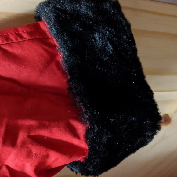 Red Ski Coat with Black Faux Fur - Picture 5 of 10